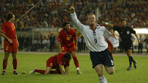 Euro 2004 - sân khấu của Wayne Rooney