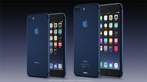 iPhone 7 concept ấn tượng với vỏ màu xanh đậm