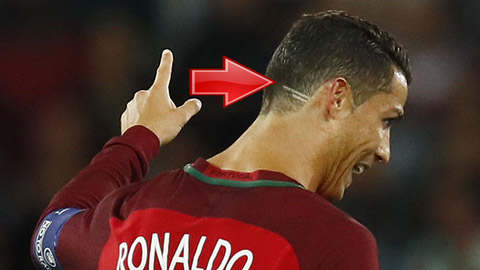 Hé lộ lý do Ronaldo cạo 2 vạch trắng sau gáy