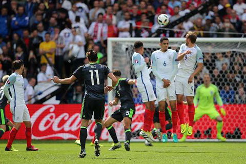 Cú đá phạt thành bàn của Bale ở trận gặp ĐT Anh