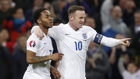 Sterling được Rooney bênh, có thể đá chính trước Iceland