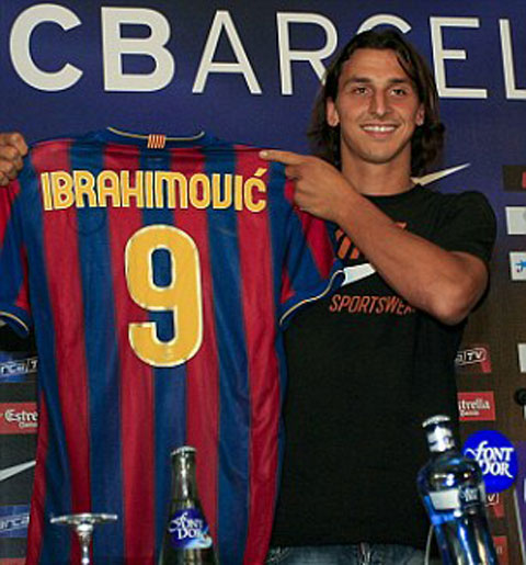 Ibra đầu quân cho Barca trong 1 mùa vào năm 2009