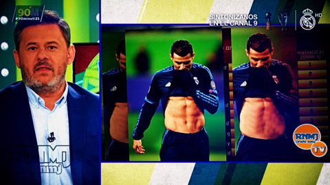 Truyền thông Catalan photoshop cơ bụng của Ronaldo trên sóng truyền hình