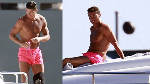 Ronaldo "bó gối" khi nghỉ mát ở Ibiza