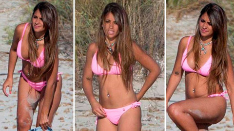 Bạn gái Messi khoe body không kém cạnh siêu mẫu ở Ibiza