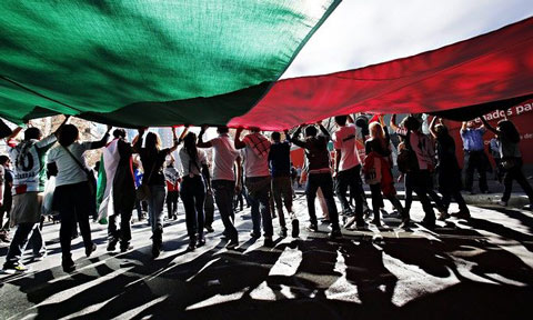 Palestino là đội bóng có rất nhiều người hâm mộ ở Palestine