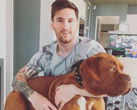 Messi nuôi chó lớn nhanh như thổi