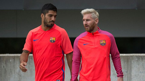 Messi trình làng tóc mới sành điệu trong buổi tập đầu của Barca tại Anh