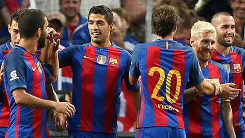 Suarez thông nòng, Barca thắng thuyết phục Leicester