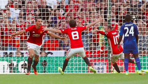 Ibra rất phấn khích với chiến thắng của M.U