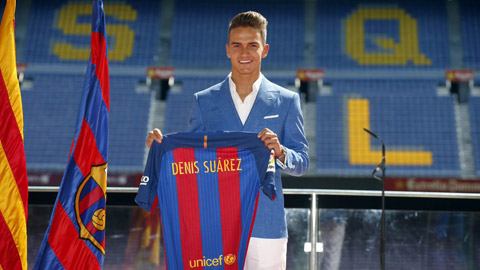 Denis Suarez tiếp quản áo số 6 của Xavi ở Barca