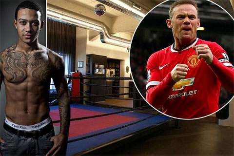Depay và Rooney đều rất mê boxing