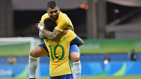 Neymar và Gabigol là 2 mũi chủ công của Olympic Brazil