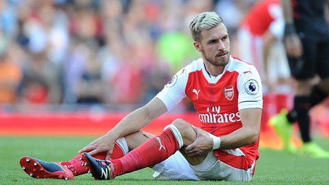 Ramsey nghỉ 3 tuần vì chấn thương gân khoeo