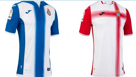 Hai mẫu áo thi đấu của Espanyol mùa 2016/17