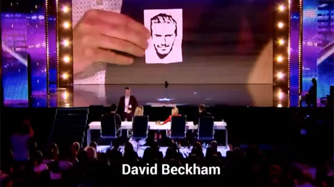 Mảnh giấy cắt hình David Beckham