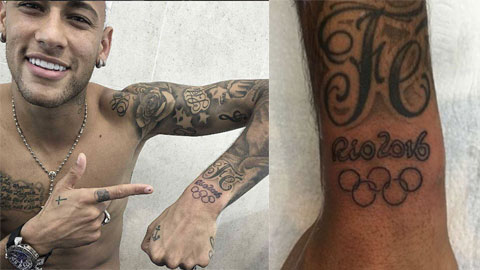 Neymar khoe hình xăm mới sau khi giành HCV Olympic