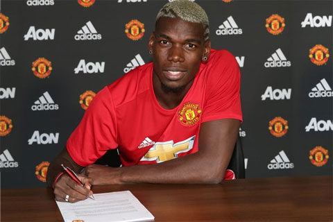 Pogba mới ký hợp đồng với M.U