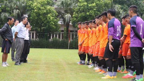 Lãnh đạo VFF thăm và động viên ĐT U16 Việt Nam