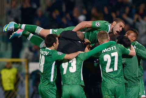 Ludogorets thi đấu tiến bộ vượt bậc tại Champions League 2016/17