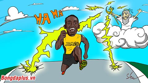 Usain Bolt nhanh hơn cả chớp