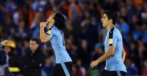 Với Cavani và Suarez, Uruguay có hàng công rất mạnh