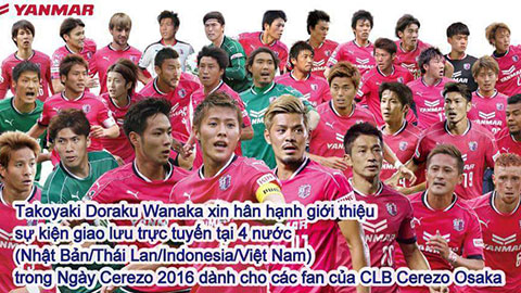 Cerezo Osaka tổ chức giao lưu với fan hâm mộ Việt Nam