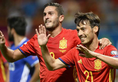 Silva ghi 4 bàn trong 2 trận gần nhất cho ĐT Tây Ban Nha