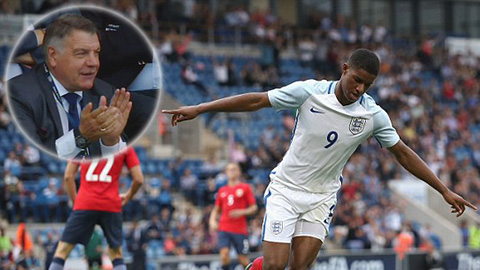 Rashford lập hat-trick cho U21 Anh trong ngày Big Sam dự khán