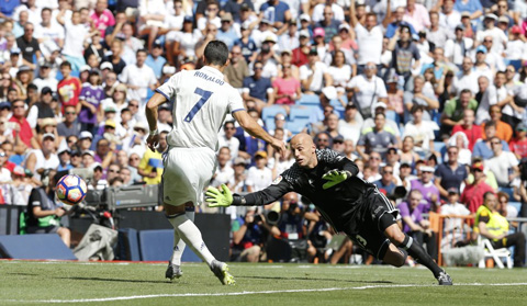Ronaldo chỉ mất 6 phút để ghi bàn trong trận tái xuất