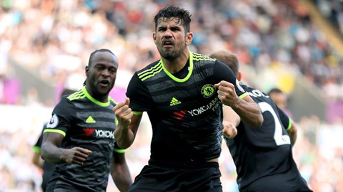 Diego Costa đạt mốc 35 bàn thắng ở Ngoại hạng Anh nhanh hơn Suarez và Aguero