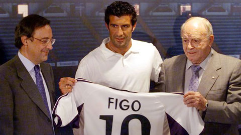 Figo bỏ Barca theo Real vì danh hơn là tiền