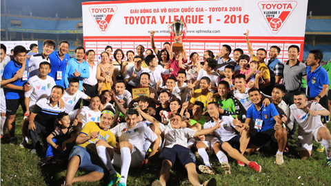 Vô địch V.League 2016, CLB Hà Nội T&T được nhận 13 tỷ đồng