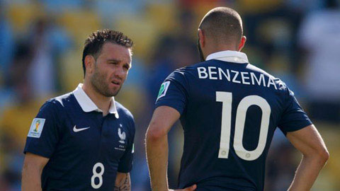 Valbuena và Benzema lâu nay bị cấm vận khỏi ĐT Pháp