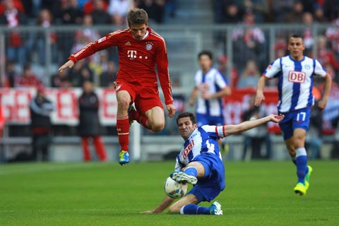 Dù đang thăng hoa, nhưng cản Bayern (trên) tại Allianz Arena gần như là không thể với Hertha