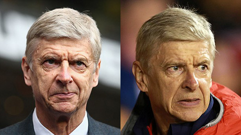 Wenger chỉ về nhì mùa 2015/16 (trái) và trông đợi nhiều thứ vào năm thứ 20 tại Arsenal (phải).