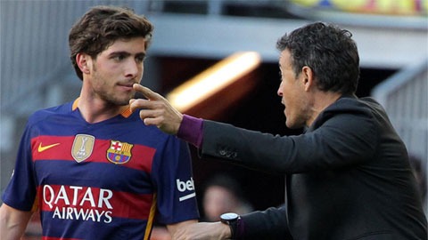Enrique coi Sergi Roberto là hậu vệ phải hay nhất của Barca