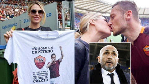 Vợ Totti gọi đích danh Spalletti là “kẻ tiểu nhân”