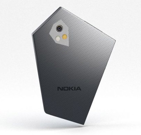 Mặt sau của Nokia Prism được thiết kế có vân nhám giúp dễ cầm nắm