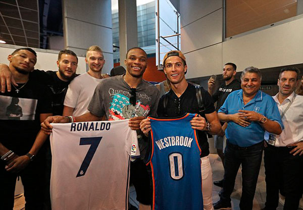 Ronaldo và sao bóng rổ Russell Westbrook