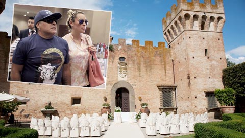 Maradona cưới vợ kém 30 tuổi tại Italia