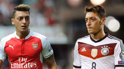 Oezil ở ĐT Đức và ở Arsenal: Hai thái cực tương phản