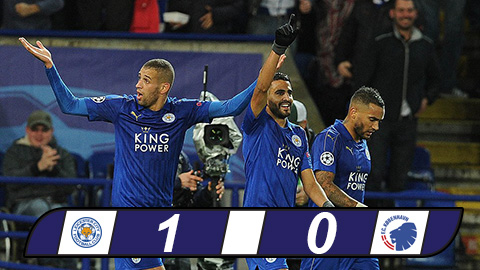 Mahrez tỏa sáng, Leicester vẫn thắng tuyệt đối ở Champions League