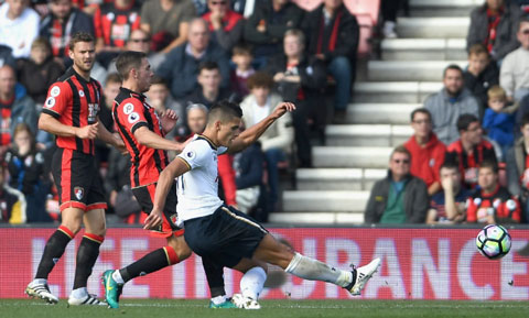 Tottenham gần như bế tắc trước hàng thủ kín kẽ của Bournemouth