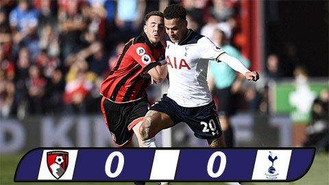 Hòa Bournemouth, Tottenham lỡ cơ hội lên đầu bảng