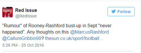 Bằng chứng cho thấy dường như Callum Gribbin đã chứng kiến vụ lộn xộn giữa Rooney và Rashford