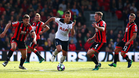 Trước Bournemouth mà Spurs cũng không thể giành trọn 3 điểm