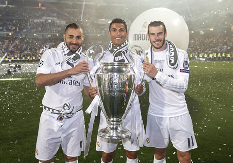 Bale từng 2 lần giành Champions League cùng Real
