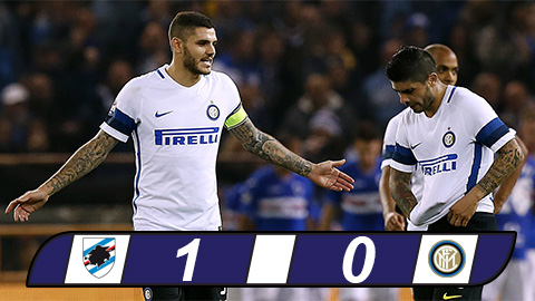 Thua sốc Sampdoria, Inter rơi tự do trên BXH