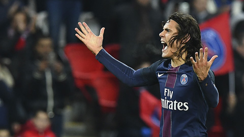 Cavani là ngôi sao sáng nhất của PSG trong trận đấu này